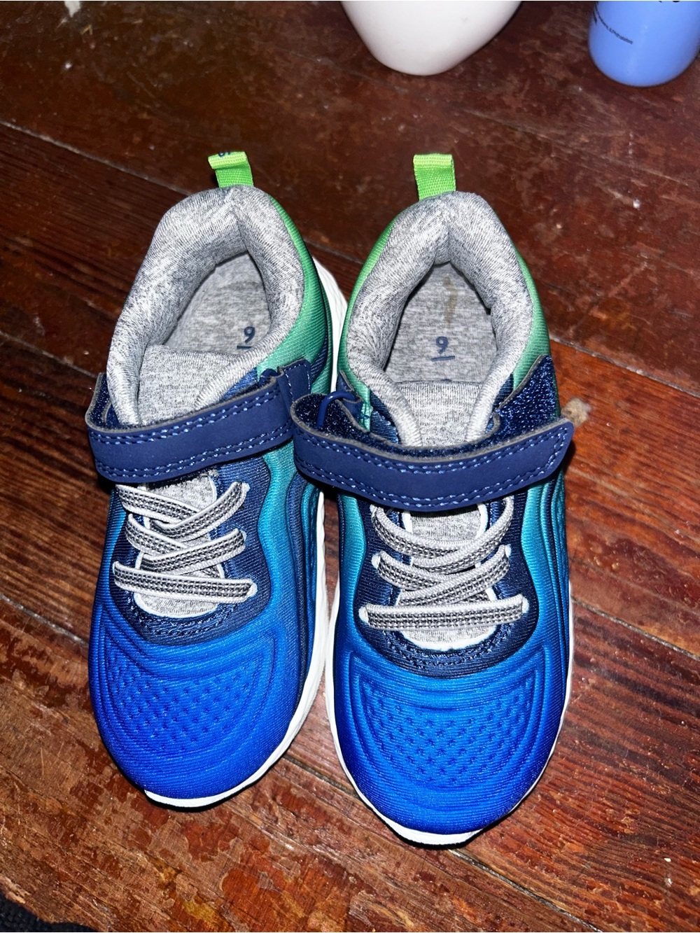 Carter's Blue and Green Boys' Athletic Sneakers